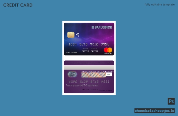 Chile BICE Bank Mastercard Beispielvorschau